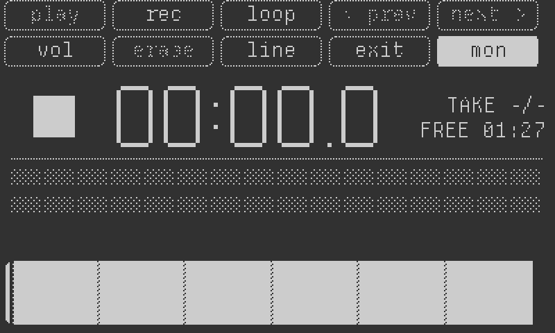 recorder running on tape!