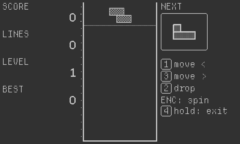 tapetris running on tape!